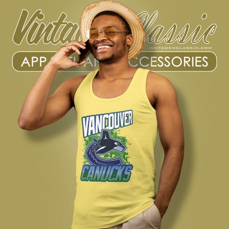 Vancouver Canucks 90 S Style Retro Nhl Tank Top Racerback Vancouver Canucks 90 S Style Retro Nhl Tank Top Racerback