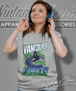 Vancouver Canucks 90 S Style Retro Nhl Women T Shirt