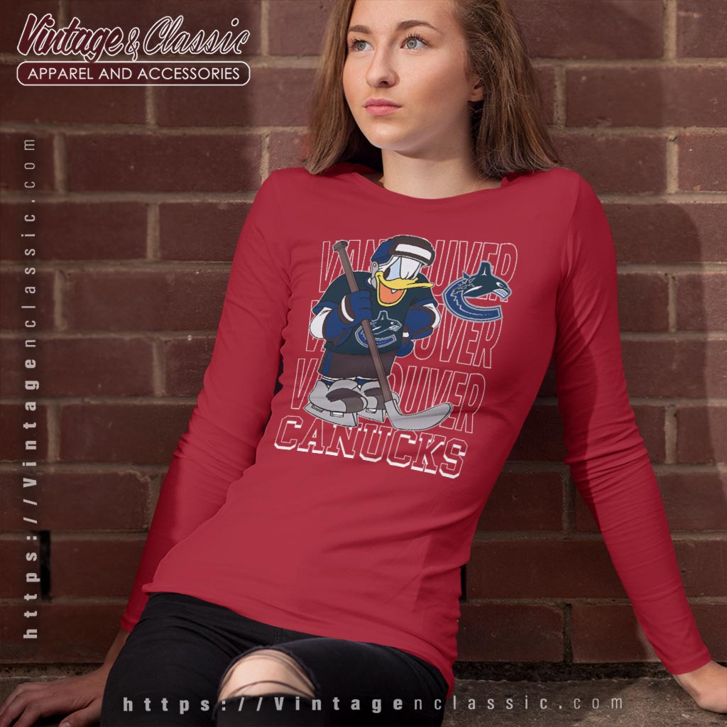 Vancouver Canucks Donald Duck Hockey Shirt Vancouver Canucks Donald Duck Hockey Shirt