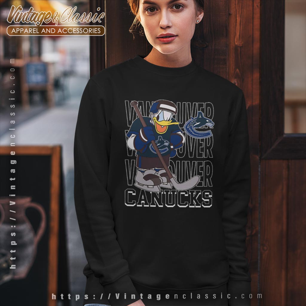 Vancouver Canucks Donald Duck Hockey Shirt Vancouver Canucks Donald Duck Hockey Shirt