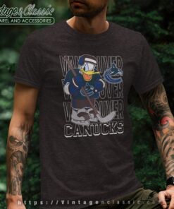 Vancouver Canucks Donald Duck Hockey Shirt 4 Vancouver Canucks Donald Duck Hockey Shirt T shirt