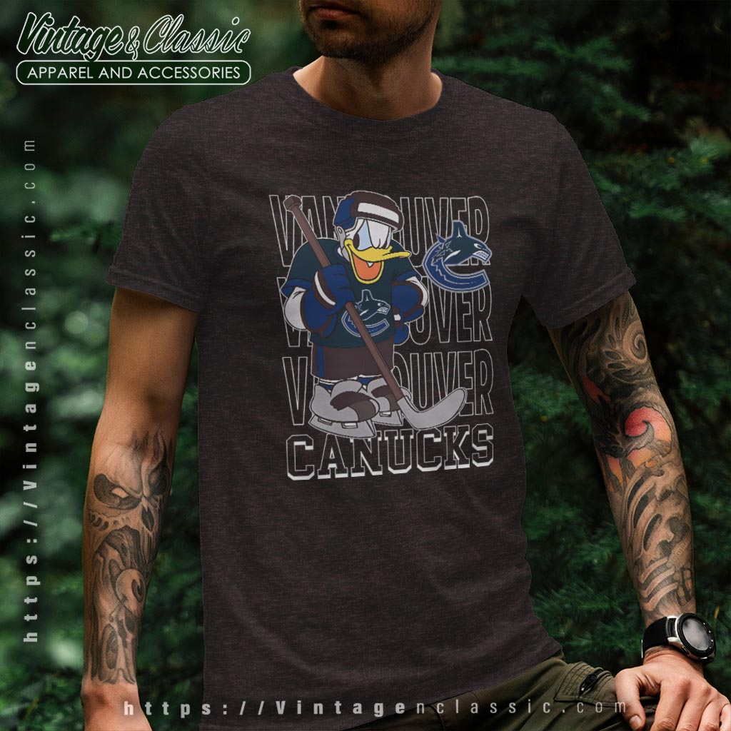 Vancouver Canucks Donald Duck Hockey Shirt Vancouver Canucks Donald Duck Hockey Shirt