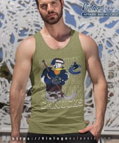 Vancouver Canucks Donald Duck Hockey Shirt 3 Vancouver Canucks Donald Duck Hockey Shirt Tank Top Racerback