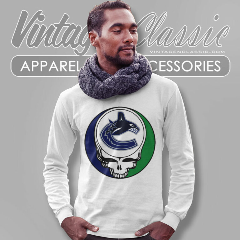Vancouver Canucks Grateful Dead Steal Your Face Long Sleeve Tee Vancouver Canucks Grateful Dead Steal Your Face Long Sleeve Tee