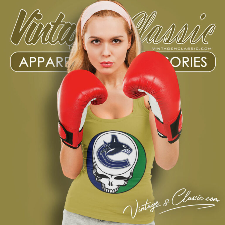 Vancouver Canucks Grateful Dead Steal Your Face Tank Top Racerback Vancouver Canucks Grateful Dead Steal Your Face Tank Top Racerback