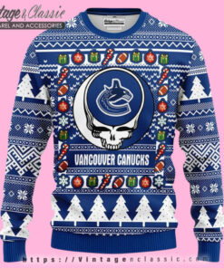 Vancouver Canucks Grateful Dead Ugly Sweater Ugly Christmas Sweater