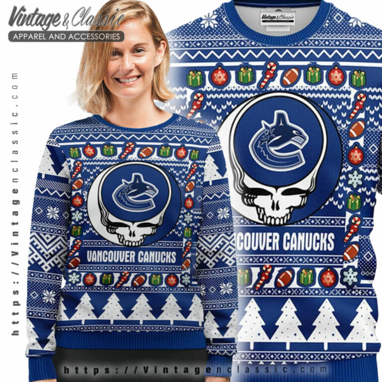 Vancouver Canucks Grateful Dead Ugly Sweater Ugly Sweater shirt Vancouver Canucks Grateful Dead Ugly Sweater Ugly Sweater shirt