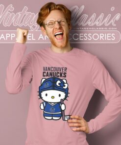 Vancouver Canucks Hello Kitty Shirt Long Sleeve Tee