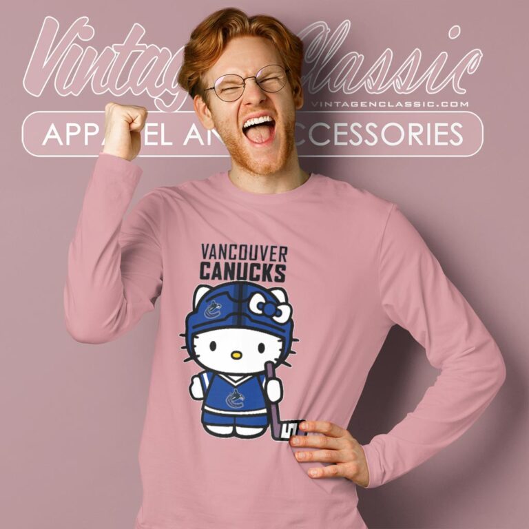 Vancouver Canucks Hello Kitty Shirt Long Sleeve Tee Vancouver Canucks Hello Kitty Shirt Long Sleeve Tee