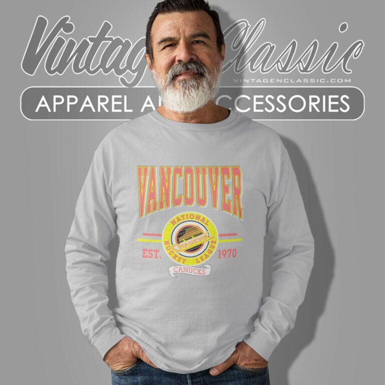 Vancouver Canucks Shirt 1992 Pavel Bure Trevor Linden Era Canucks Skate Logo Long Sleeve Tee Vancouver Canucks Shirt 1992 Pavel Bure Trevor Linden Era Canucks Skate Logo Long Sleeve Tee