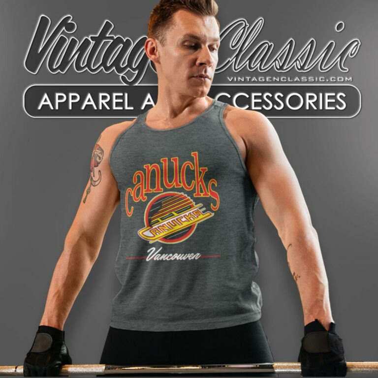 Vancouver Canucksshirta Nhl Hockey Shirt Vintage Woody Sports Canucks Tank Top Racerback Vancouver Canucksshirta Nhl Hockey Shirt Vintage Woody Sports Canucks Tank Top Racerback