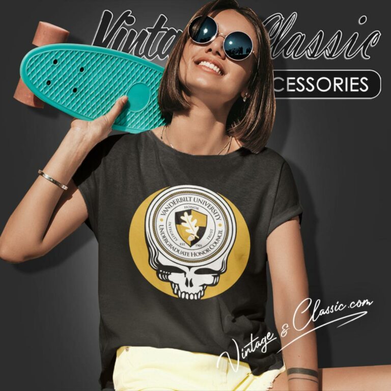 Vanderbilt University Grateful Dead Steal Your Face Women T Shirt Vanderbilt University Grateful Dead Steal Your Face Women T Shirt