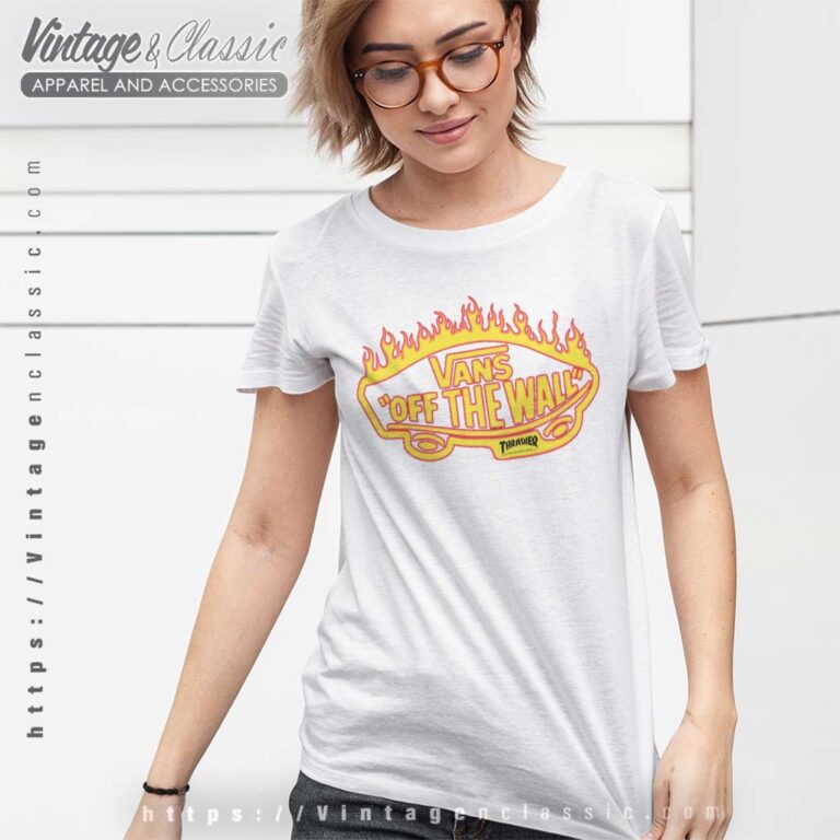 Vans Thrasher Flame Logo Women TShirt Vans Thrasher Flame Logo Women TShirt