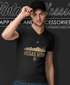 Vegas Golden Knights Big Tall Vegas Born Skyline V Neck TShirt