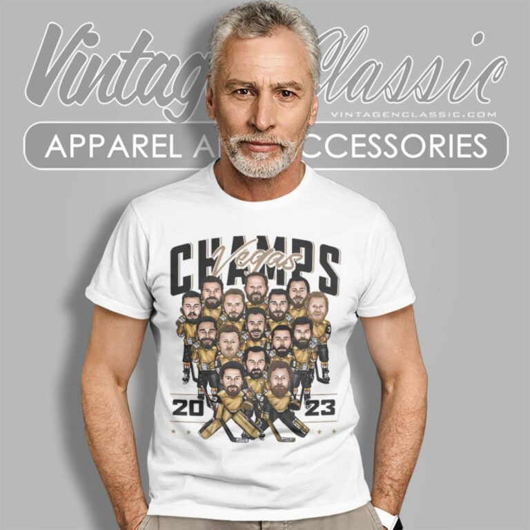 Vegas Golden Knights Champions 2023 Players Caricature T Shirt Vegas Golden Knights Champions 2023 Players Caricature T Shirt