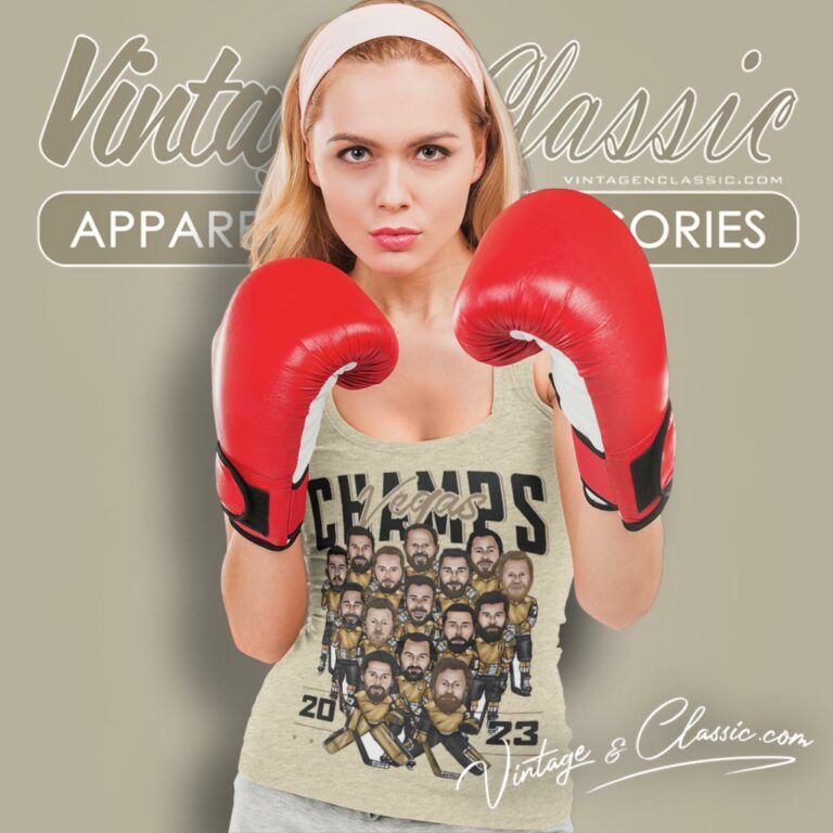 Vegas Golden Knights Champions 2023 Players Caricature Tank Top Racerback Vegas Golden Knights Champions 2023 Players Caricature Tank Top Racerback