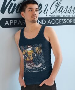 Vegas Golden Knights Donald Duck Hockey Shirt Tank Top Racerback