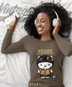 Vegas Golden Knights Hello Kitty Shirt Long Sleeve Tee