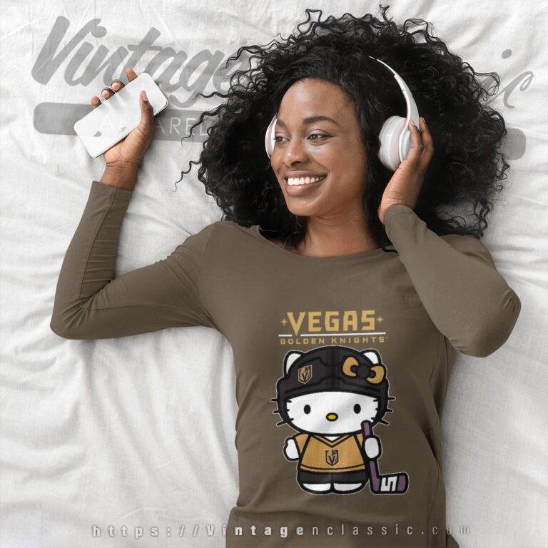 Vegas Golden Knights Hello Kitty Shirt Long Sleeve Tee Vegas Golden Knights Hello Kitty Shirt Long Sleeve Tee