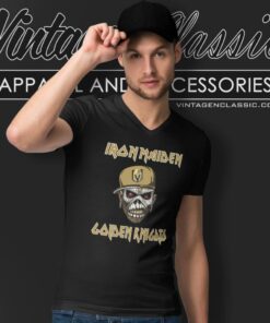 Vegas Golden Knights Iron Maiden Band Shirt 6 Vegas Golden Knights Iron Maiden Band V Neck TShirt