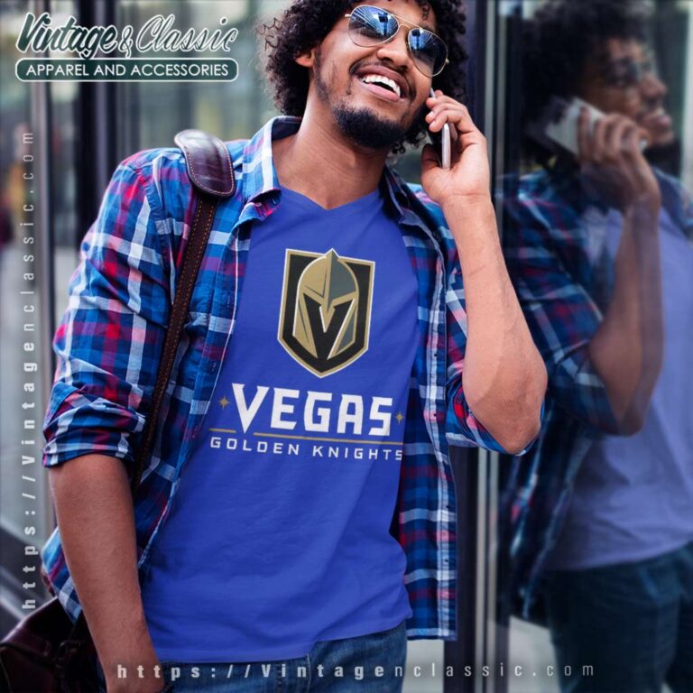 Vegas Golden Knights Logo V Neck TShirt Vegas Golden Knights Logo V Neck TShirt