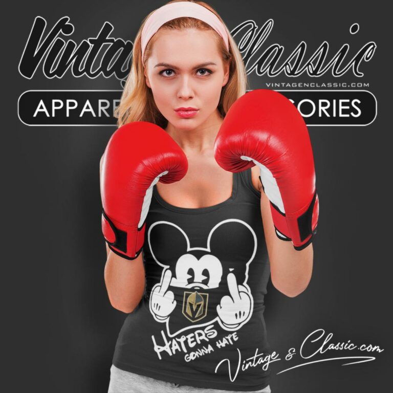 Vegas Golden Knights Mickey Mouse Haters Gonna Hate Tank Top Racerback Vegas Golden Knights Mickey Mouse Haters Gonna Hate Tank Top Racerback