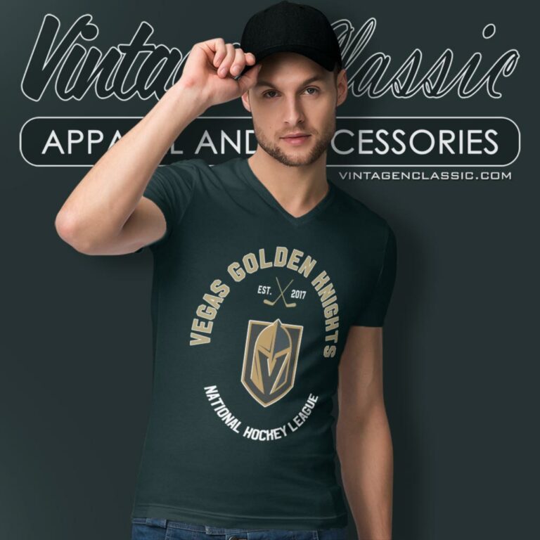 Vegas Golden Knights National Hockey League 2007 V Neck TShirt Vegas Golden Knights National Hockey League 2007 V Neck TShirt