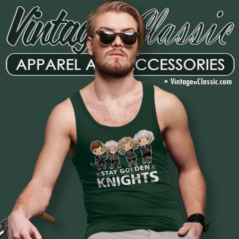 Vegas Golden Knights The Golden Girls Stay Golden Knights Tank Top Racerback Vegas Golden Knights The Golden Girls Stay Golden Knights Tank Top Racerback