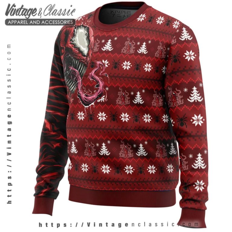 Venom Carnage Spiderman Ugly Christmas Sweater Ugly Sweater 2 Venom Carnage Spiderman Ugly Christmas Sweater Ugly Sweater 2
