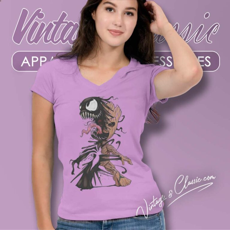 Venom Groot Mix V Neck TShirt Venom Groot Mix V Neck TShirt