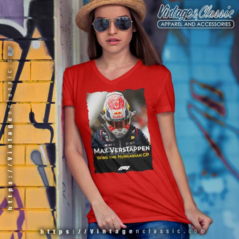 Verstappen Wins The Hungarian Gp V Neck TShirt Verstappen Wins The Hungarian Gp V Neck TShirt