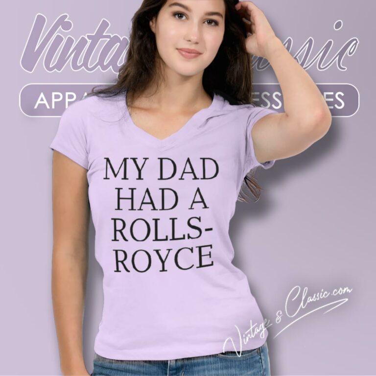Victoria Beckham My Dad Had A Rolls Royce V Neck TShirt Victoria Beckham My Dad Had A Rolls Royce V Neck TShirt