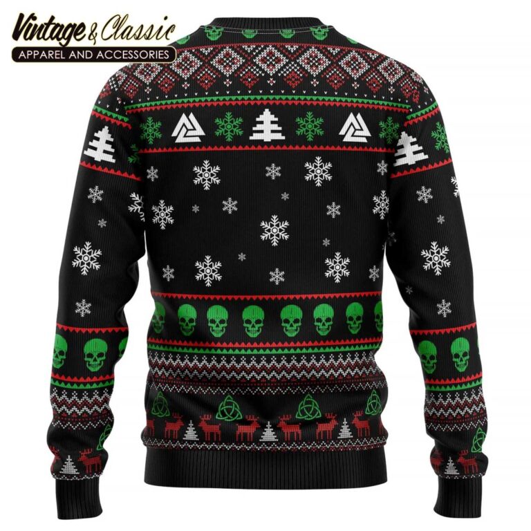 Viking Deck Valhalla With Skulls Of Glory Ugly Christmas Sweater Sweatshirt Viking Deck Valhalla With Skulls Of Glory Ugly Christmas Sweater Sweatshirt
