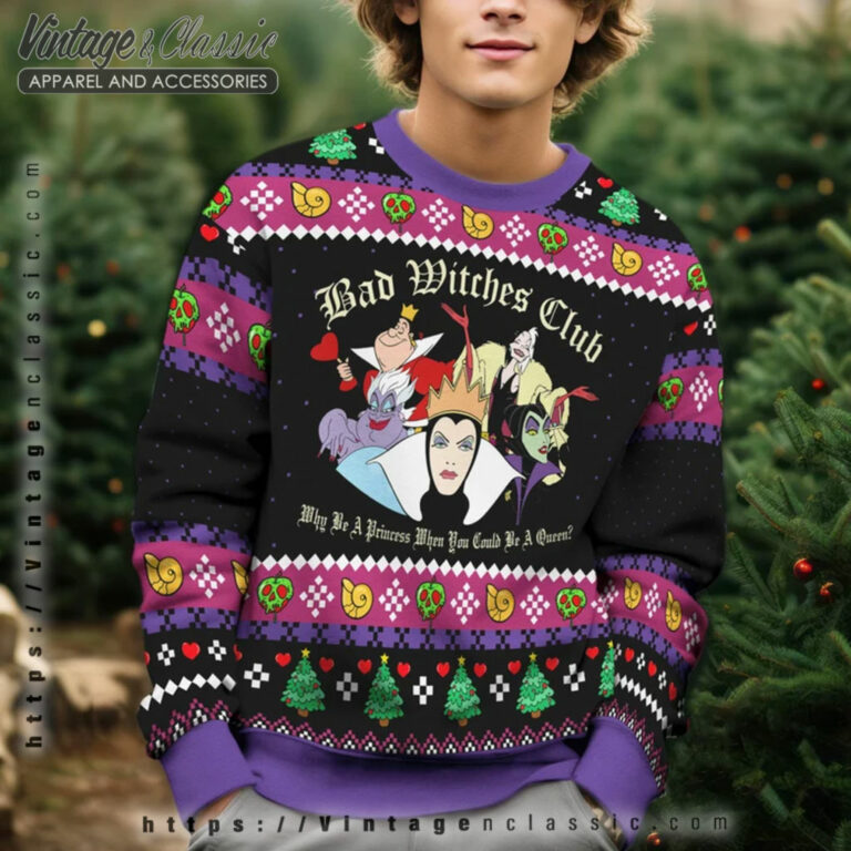Villains Bad Witches Club Ugly Sweater Ugly Christmas Sweater 2 Villains Bad Witches Club Ugly Sweater Ugly Christmas Sweater 2