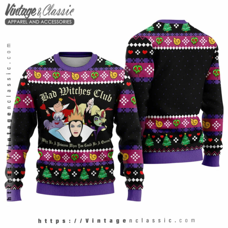 Villains Bad Witches Club Ugly Sweater Ugly Christmas Sweater Villains Bad Witches Club Ugly Sweater Ugly Christmas Sweater
