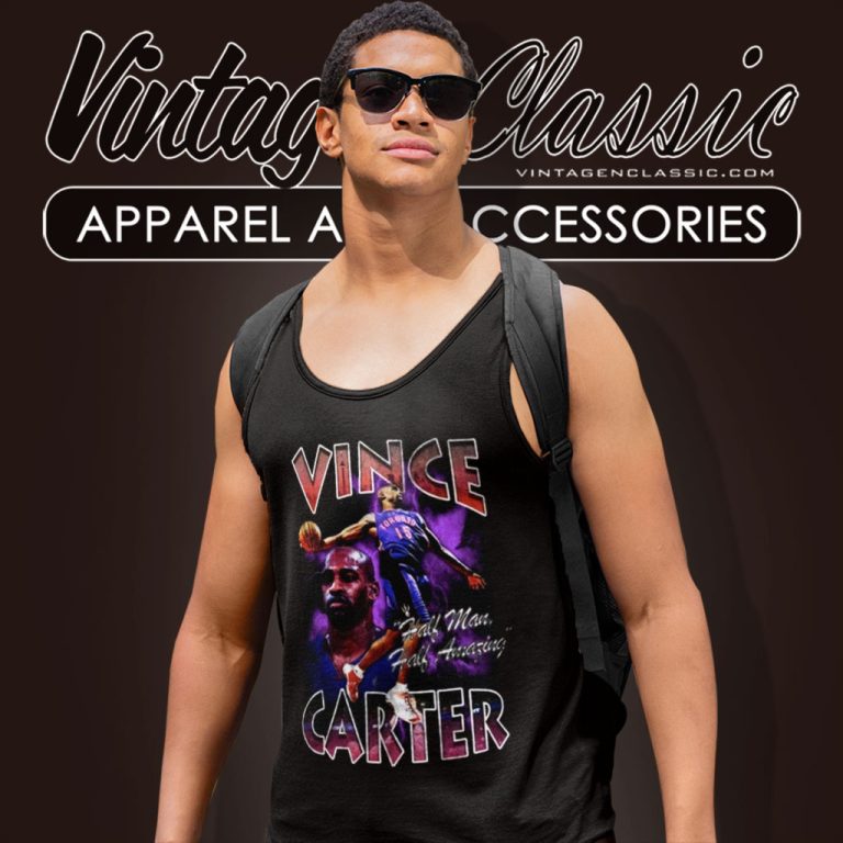 Vince Carter Toronto Raptors 90s Vintage Inspired Tank Top Racerback Vince Carter Toronto Raptors 90s Vintage Inspired Tank Top Racerback