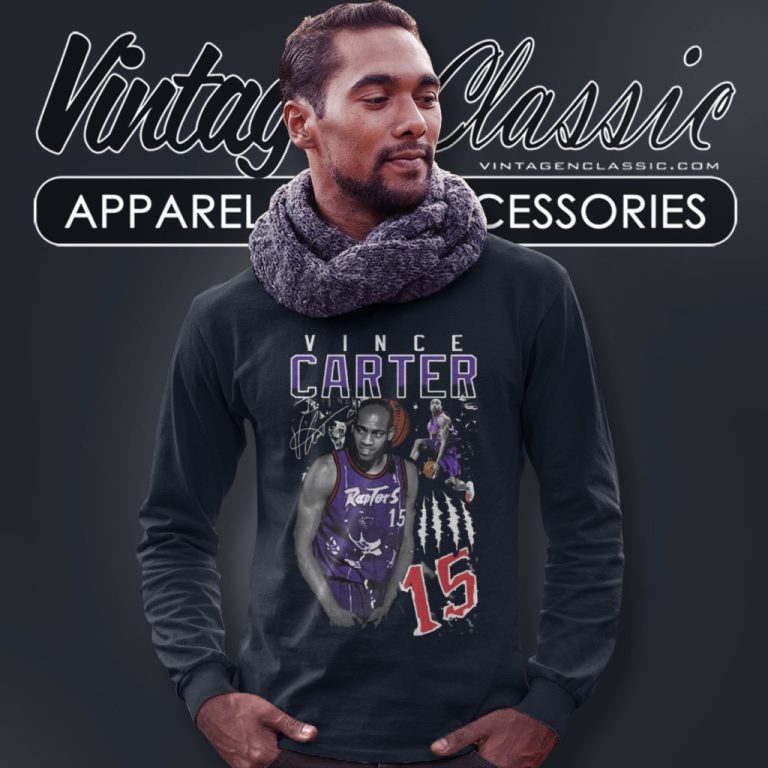 Vince Carter Toronto Raptors Nba Basketball Long Sleeve Tee Vince Carter Toronto Raptors Nba Basketball Long Sleeve Tee
