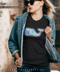 Vineyard Vines Colorful Tropics Whale Vneck Vineyard Vines Shirt