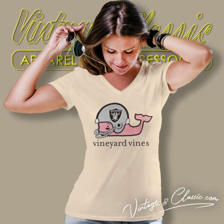 Vineyard Vines Raiders Whale Football Helmet V Neck TShirt Vineyard Vines Raiders Whale Football Helmet V Neck TShirt