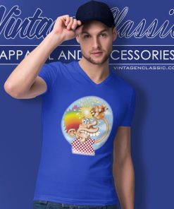 Vintage 1972 Grateful Dead Europe Ice Cream Mouse Kelley V Neck TShirt