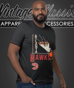Vintage 1980s Atlanta Hawks Spellout Nba Basketball T Shirt