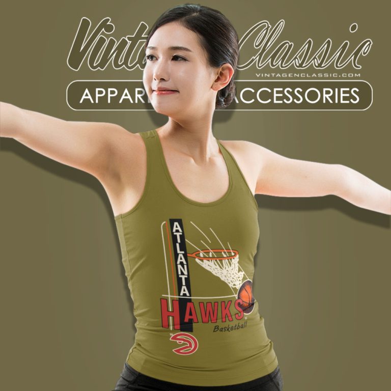 Vintage 1980s Atlanta Hawks Spellout Nba Basketball Tank Top Racerback Vintage 1980s Atlanta Hawks Spellout Nba Basketball Tank Top Racerback