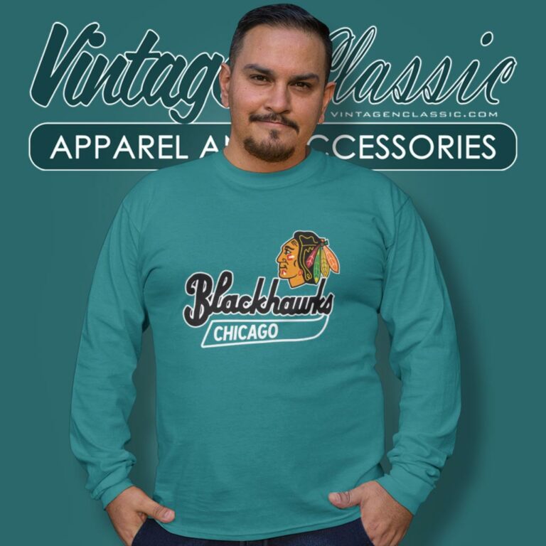 Vintage 1980s Chicago Blackhawks Hockey Long Sleeve Tee Vintage 1980s Chicago Blackhawks Hockey Long Sleeve Tee