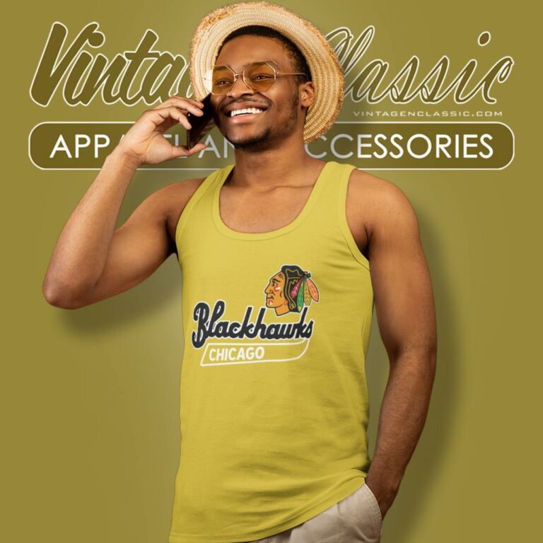 Vintage 1980s Chicago Blackhawks Hockey Tank Top Racerback Vintage 1980s Chicago Blackhawks Hockey Tank Top Racerback