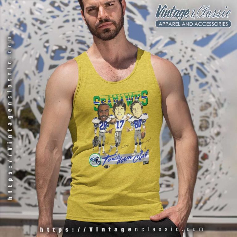 Vintage 1980s Seattle Seahawks Touchdown Club Tank Top Racerback Vintage 1980s Seattle Seahawks Touchdown Club Tank Top Racerback