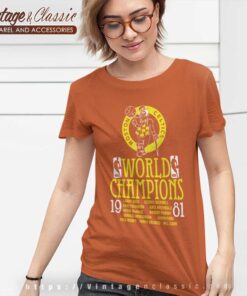 Vintage 1981 Boston Celtics World Champions Graphic Women TShirt