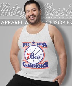 Vintage 1983 Philadelphia 76ers Nba Finals Sixers Tank Top Racerback