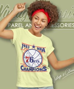 Vintage 1983 Philadelphia 76ers Nba Finals Sixers Women T Shirt