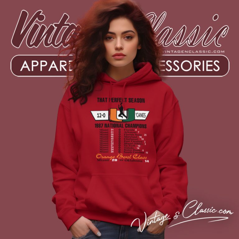 Vintage 1987 Miami Hurricanes Orange Bowl Hoodie Vintage 1987 Miami Hurricanes Orange Bowl Hoodie