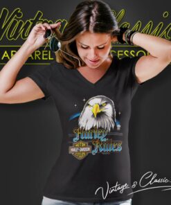 Vintage 1988 Eagle Harley Davidson V Neck TShirt